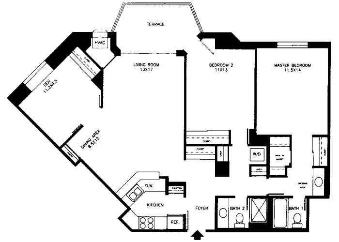 Altavista - 1185 SQFT - L Residence - 2 BR & Den