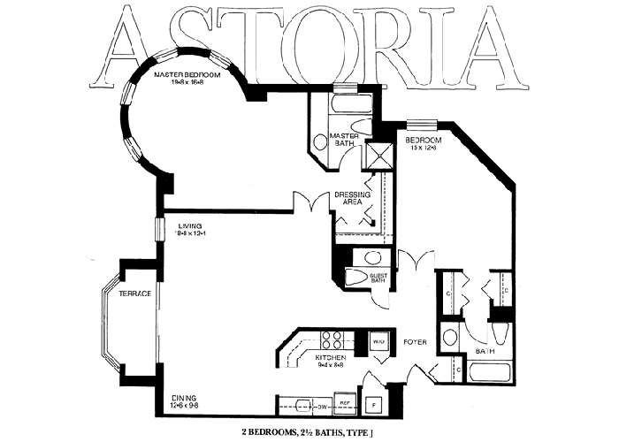 Astoria- J Residence - 2 Bed, 2 1/2 Bath