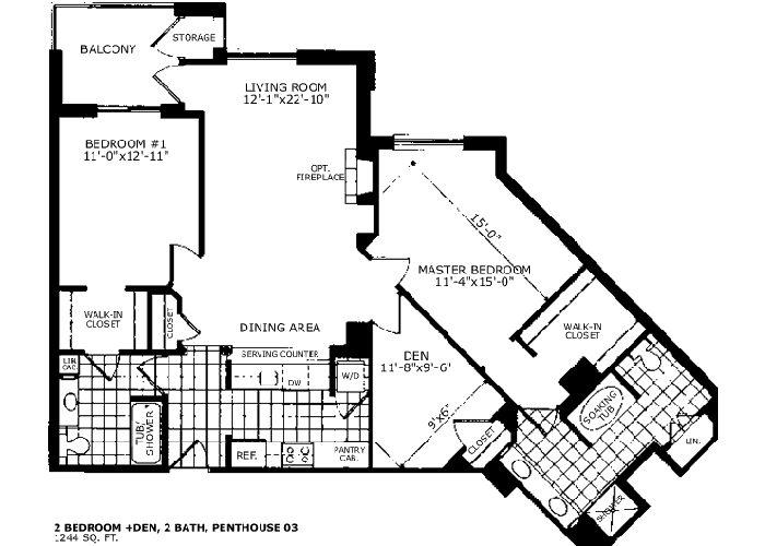 Virginia Square - Penthouse 3 - 2 Bedrooms + Den
