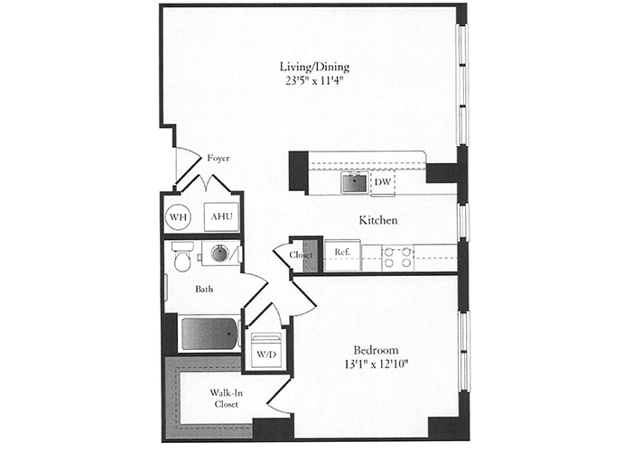Phoenix - B9.1 Floorplan - 1 Bed, 1 Bath