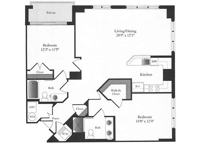 Phoenix - D7 Floorplan - 2 Bed, 2 Bath