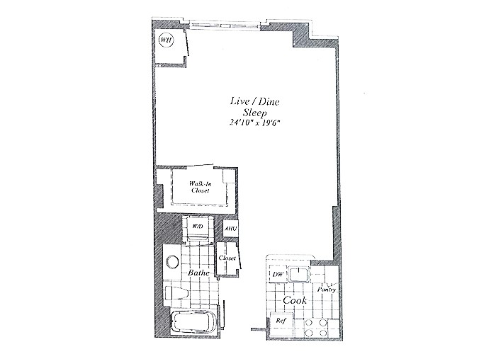 Unit E02 Floors 2-8 Studio